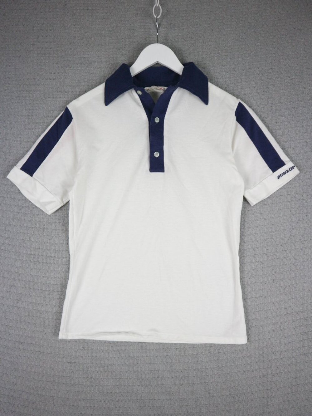 Dunlop 1970's Vintage Tennis Button Up Polo Shirt Small Made in Canada